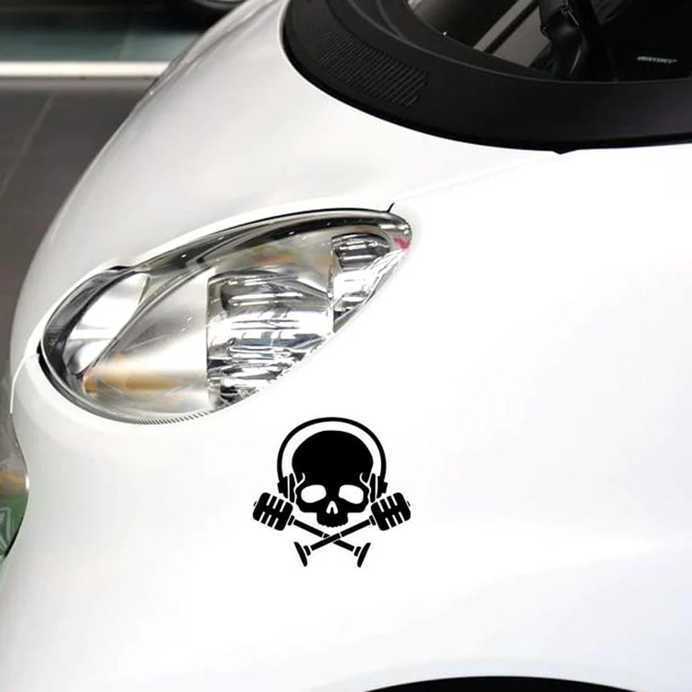 Алиауто отражающие череп наклейки для автомобиля Ghost Rider забавные аксессуары для Ford Focus Renault BMW Volkswagen Skoda Golf Kia on.