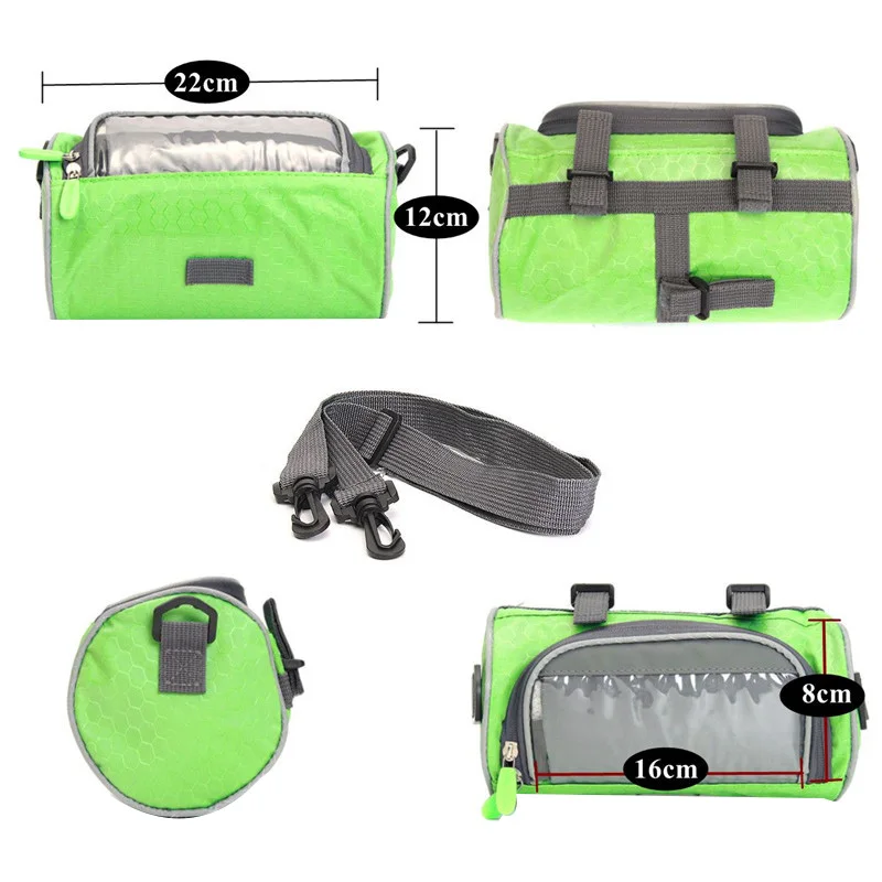 Outdoor Bicycle Handlebar Bag Mountain Bike Press Screen Mobile Phone Head 5L Multifunctional Portable Waterproof | Спорт и