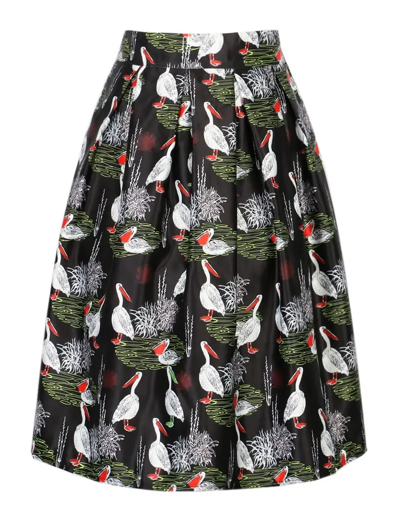 Daylook 2016 милый кот печати эластичные Высокая Талия приталенное Винтаж