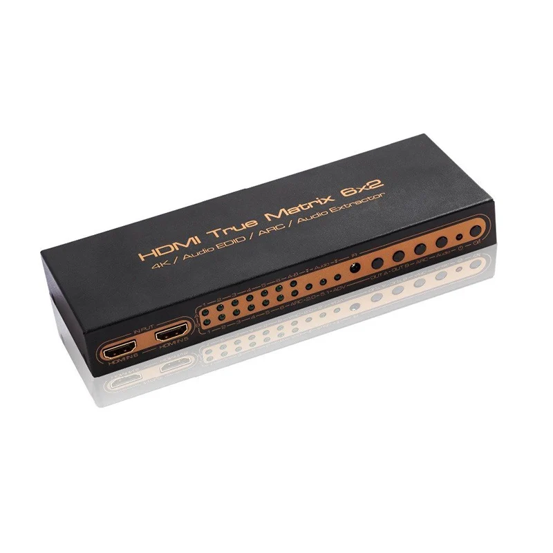 HDMI Matrix 6x2 PIP 1 4 V 4K 3D Аудио EDID/ARC/Audio Extractor 5 переключатель сплиттер 6 входов 2 выхода