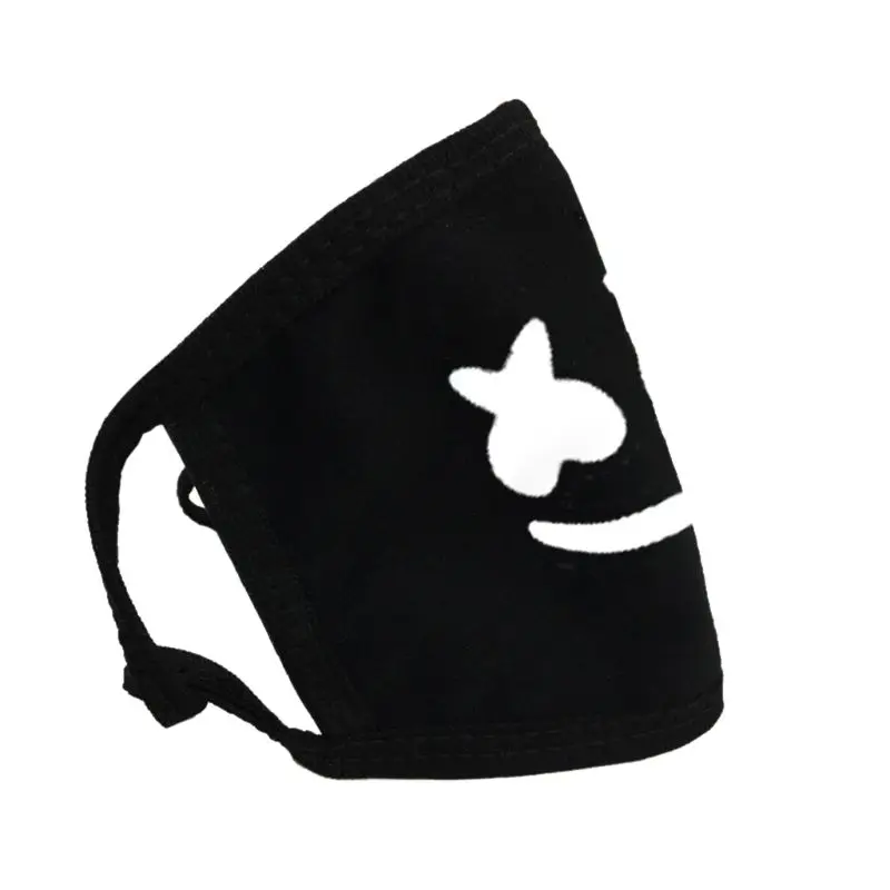 Women Men Harajuku Summer Anti-Dust Mouth Mask Music Hip-Hop DJ Print Luminous Electronic Sound Fan Cotton Respirator Streetwear