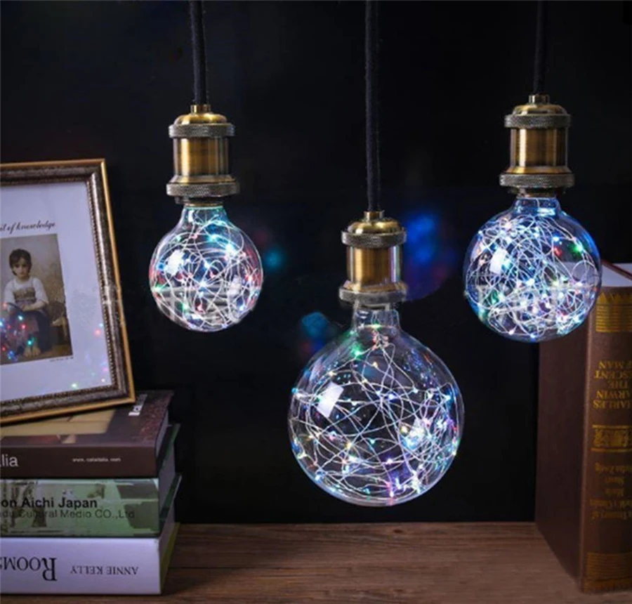 E27 AC110V-220V Retro Edison Fairy LED light String Bulb RGB Night Light Filament lamp For Indoor Christmas Holiday DA | Лампы и