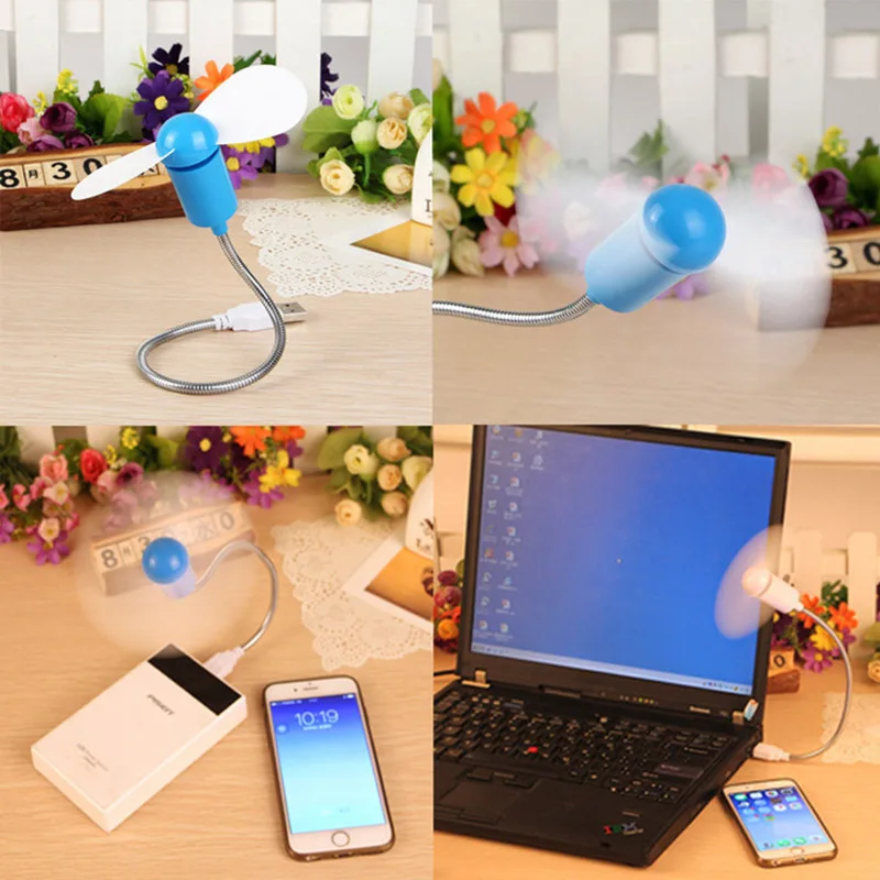 Маленький USB вентилятор охлаждения гибкий портативный мини кулер для ноутбука