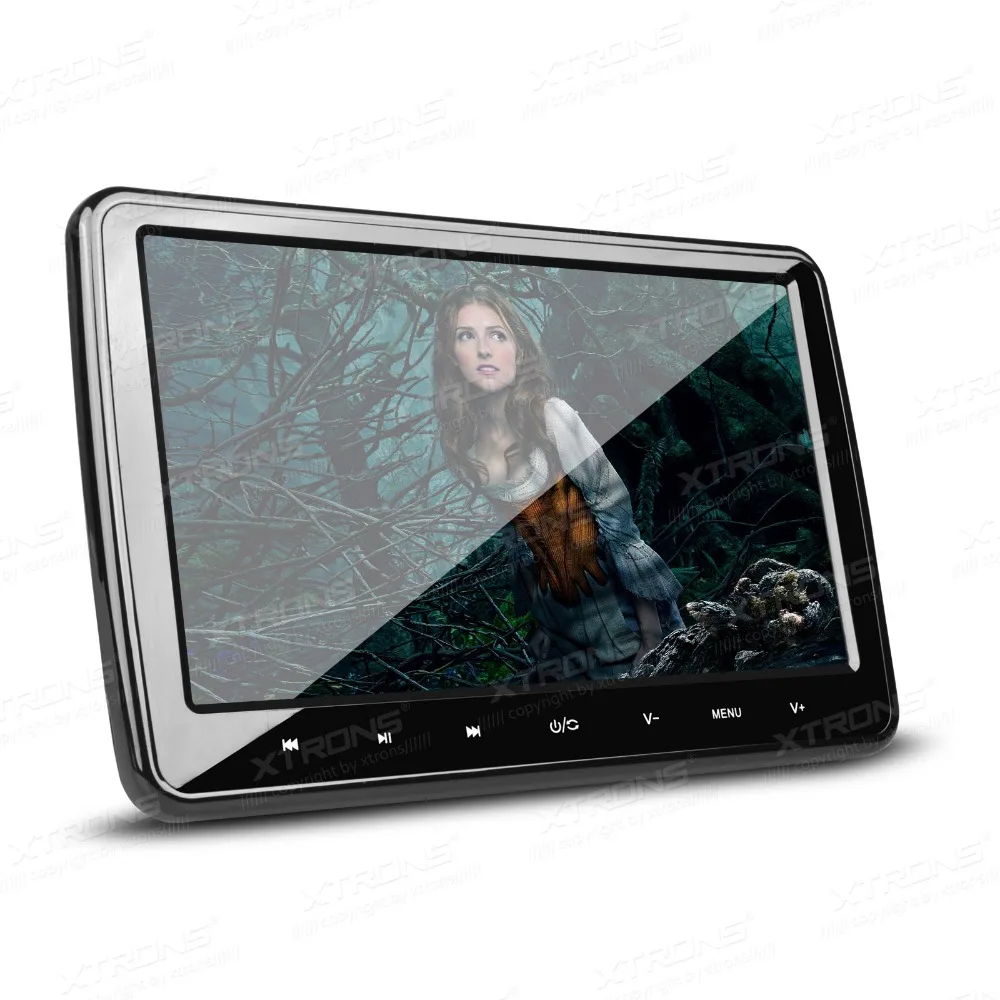Single 10.1&quot Car Headrest DVD Monitor 1024*600 HDMI Touch Button Game USB SD CD Mp3 Player Portable PC Audio Pillow | Автомобили и