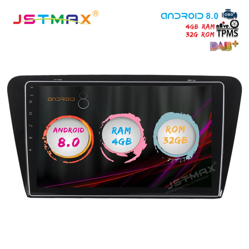 

Автомобильный мультимедийный плеер JSTMAX, плеер на Android 10,2, с GPS, восьмиядерным процессором, ОЗУ 4 Гб, ПЗУ 32 ГБ, для Skoda Octavia 8,0, 2013, 2015, 2014