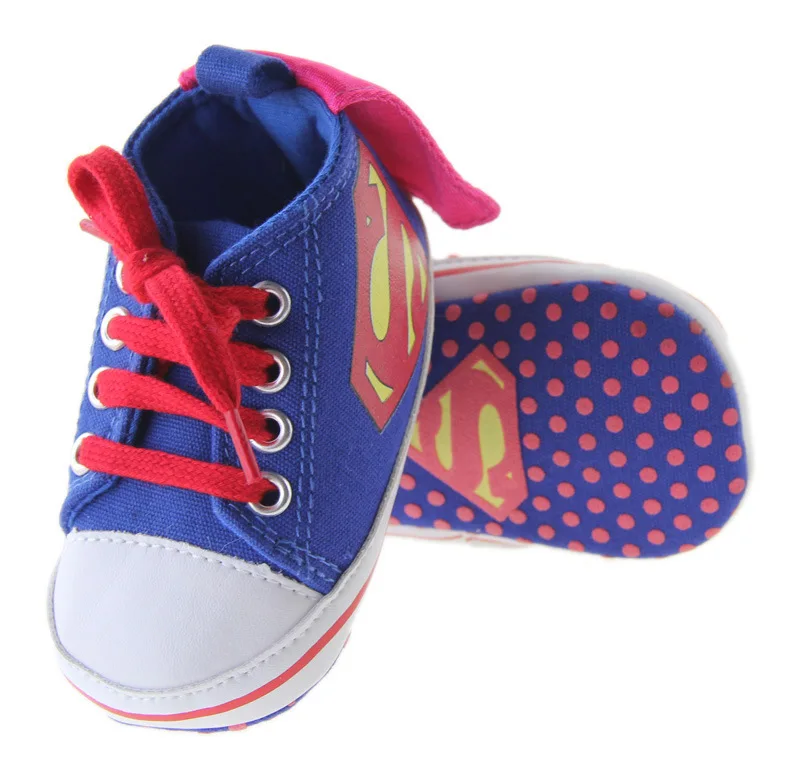 Fashion High Top Superman Sneakers Baby Boys Shoes Canvas Soft Sole No-slip First Walker Prewalkers Newborn Infant Kids Footwear |