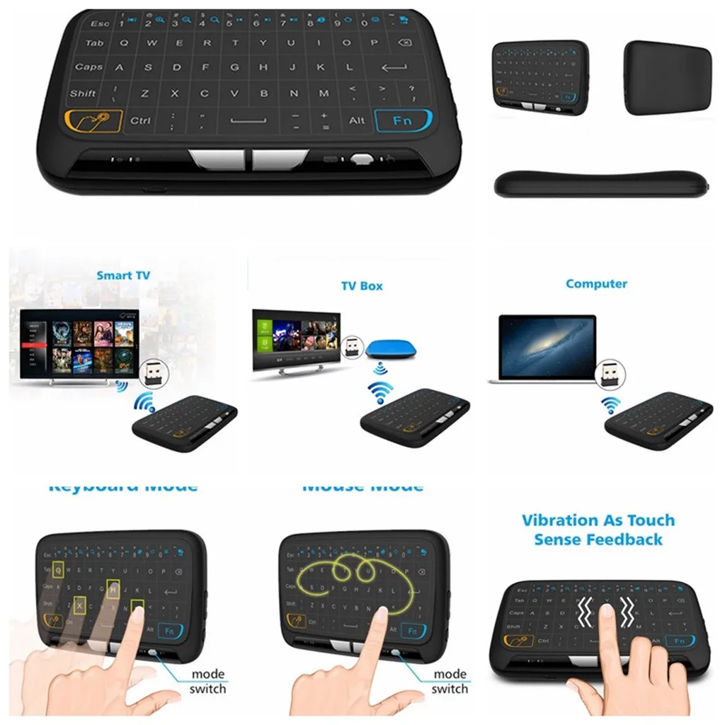 2.4GHz Mini Wireless Flying Mouse Keyboard Touchpad With Backlight Function Air For PC Office Smart TV | Компьютеры и офис