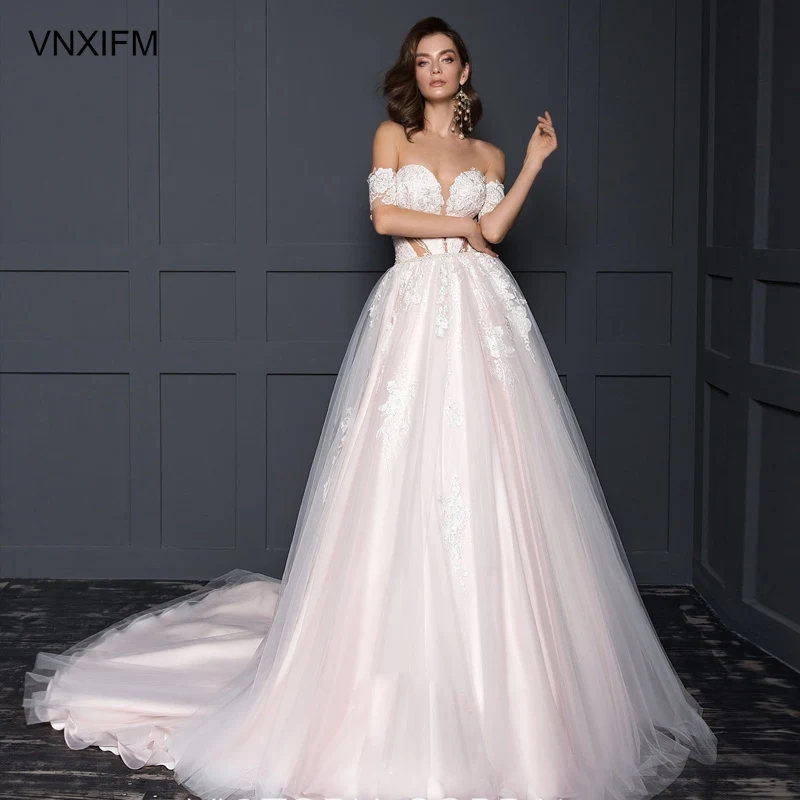VNXIFM 2019 Новые Элегантные Бохо кружевные трапециевидные Свадебные платья с