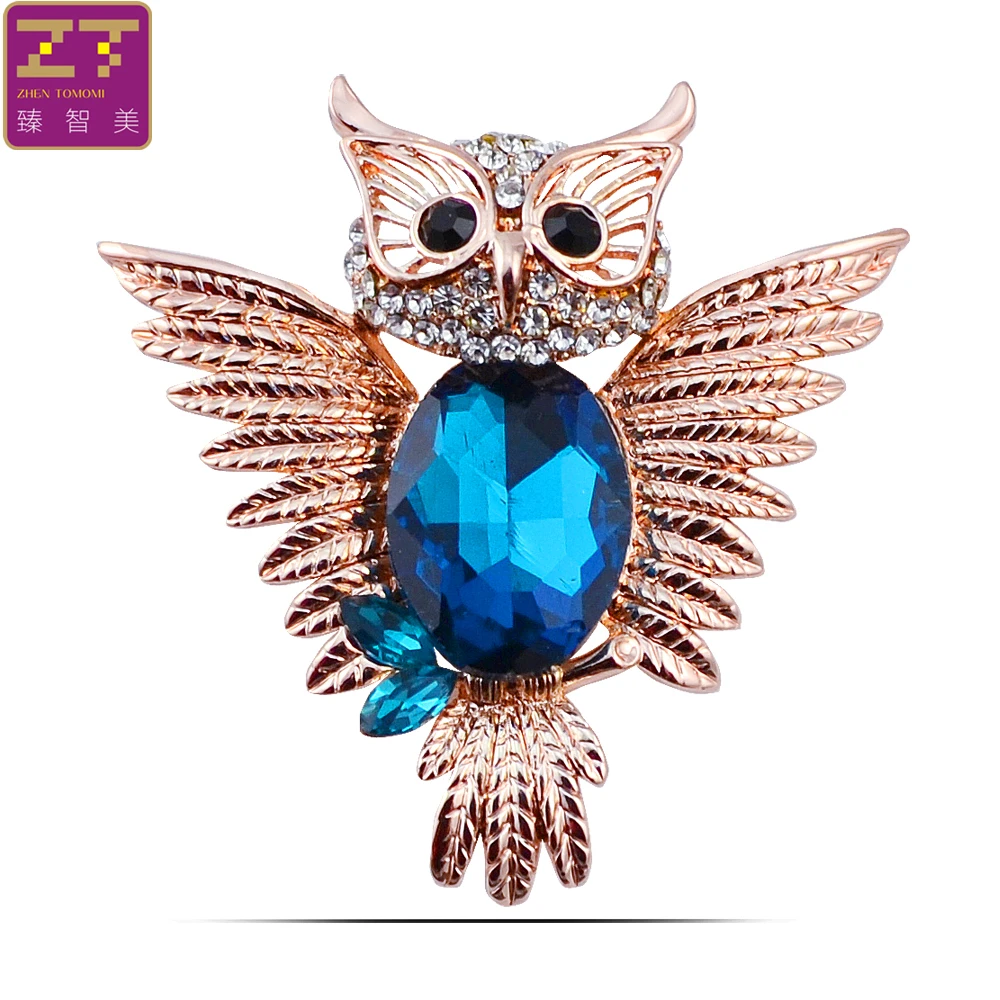 Zhen томоми милый сладкий темперамент животных Сова Кристалл шарф пряжки воротник