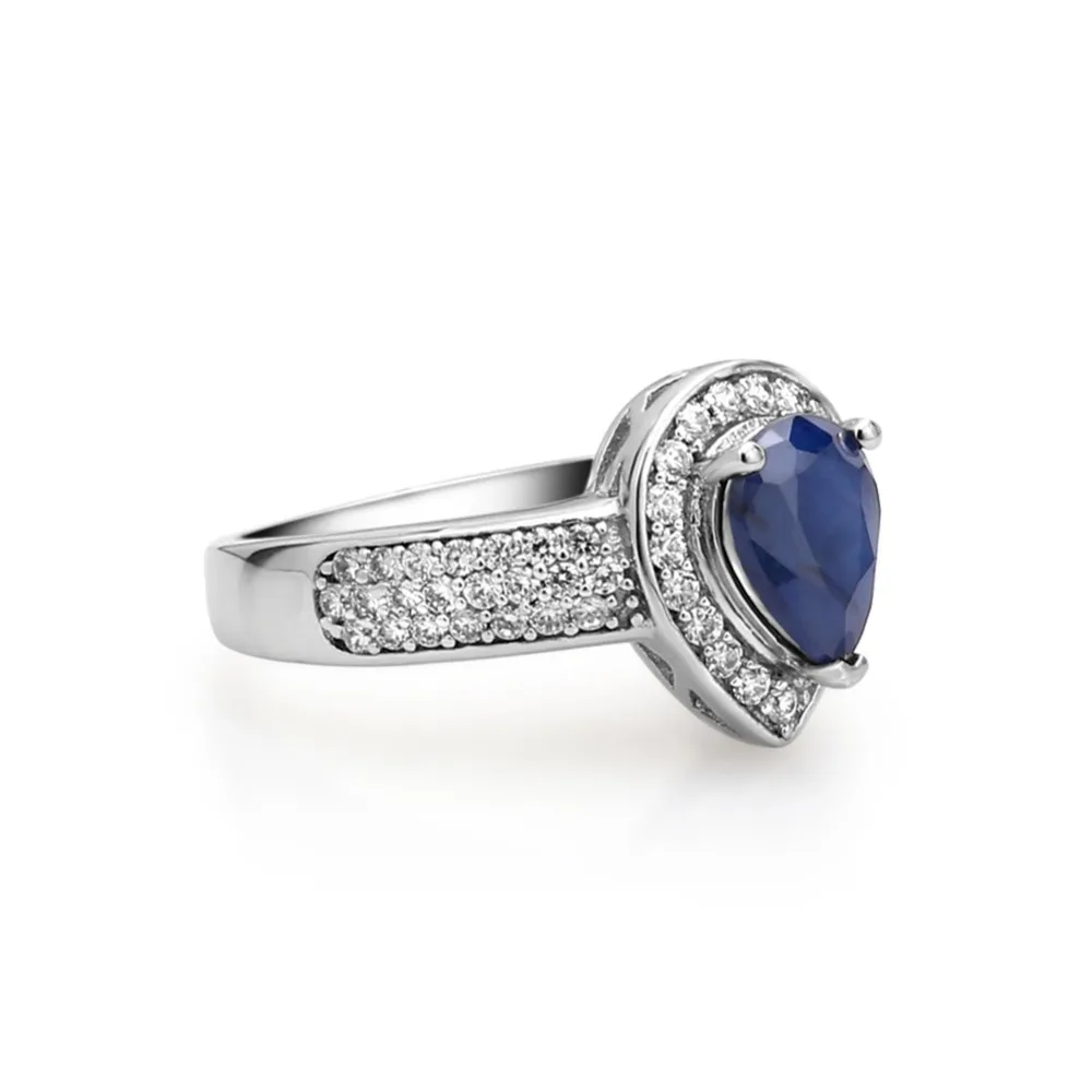 Винтажные Ювелирные наборы из серебра 925 пробы с натуральным голубым сапфиром |
