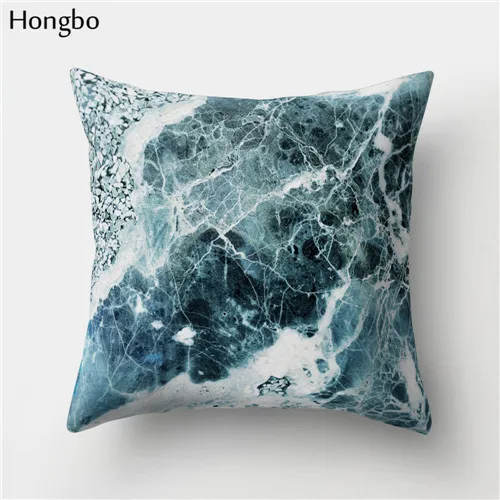 12 Hongbo 1 шт., разноцветный чехол для подушки с мраморным принтом, чехол для подушки, наволочка для кровати, квадратный чехол для автомобиля, дивана, Декор для дома - Цвет: 12