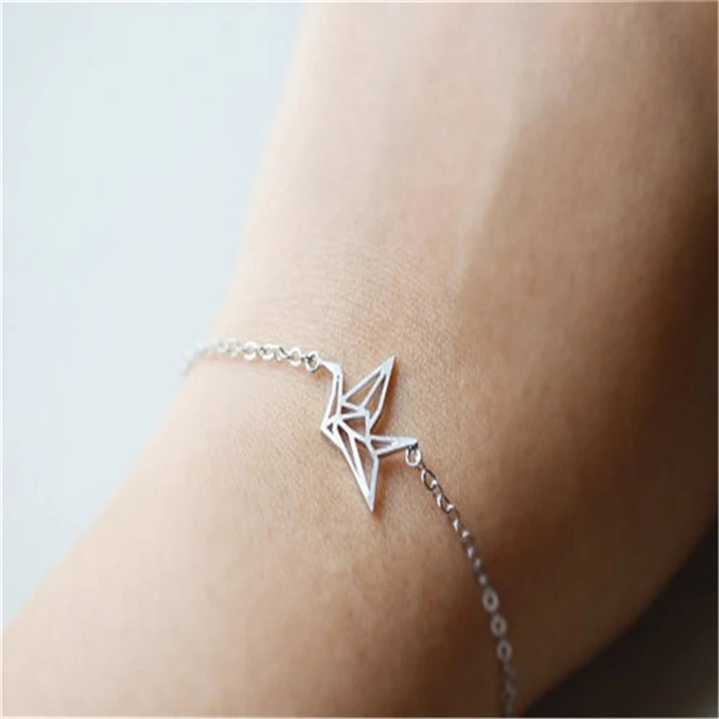 Милые ювелирные браслеты и кулоны в виде животных бумажные журавли браслет милые