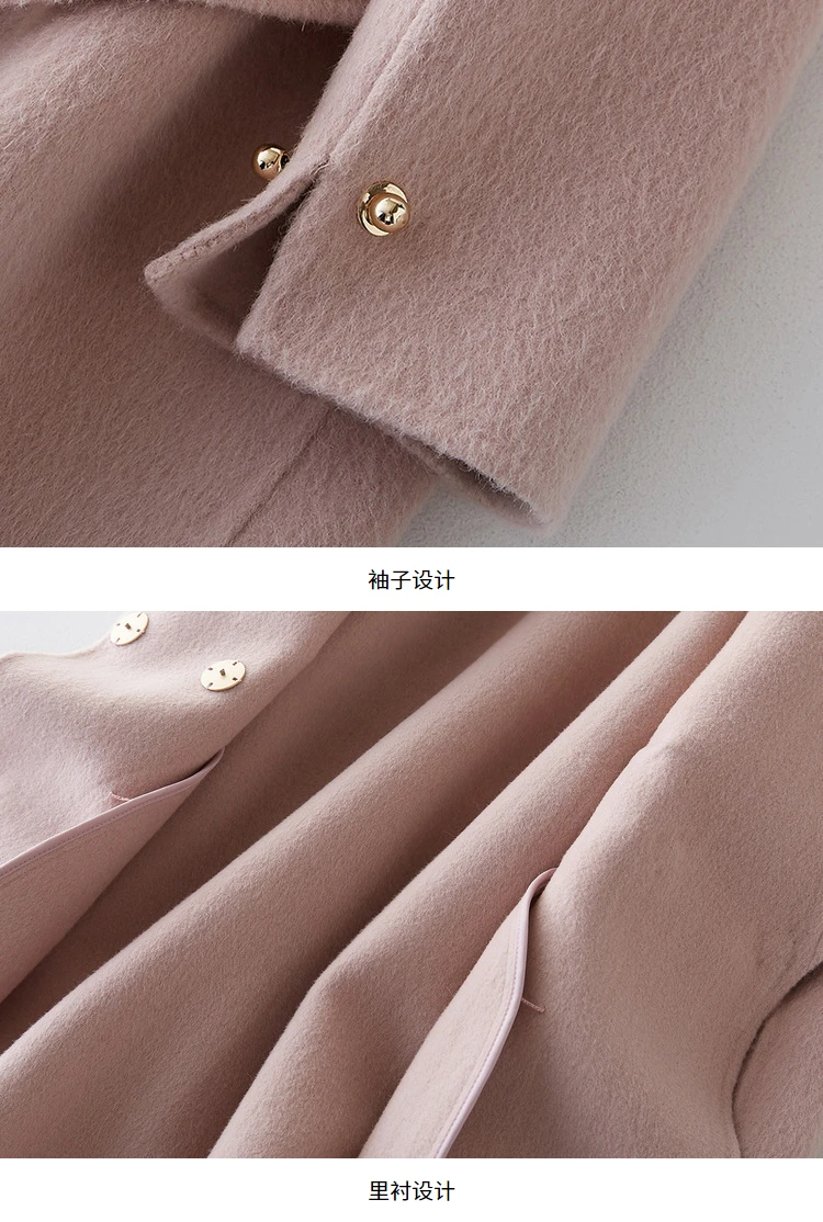 AYUNSUE Новая натуральная шерстяная куртка Elegnat зимние женские пальто корейская мода теплое длинное пальто из альпаки с воротником из меха норки B17Y05691