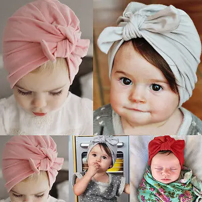 2017 Newborn Baby Toddler Kid Boy Girl Bowknot Beanie Hat Cap Hair Accessories(Bowknot need Bind BY yourself) | Детская одежда и