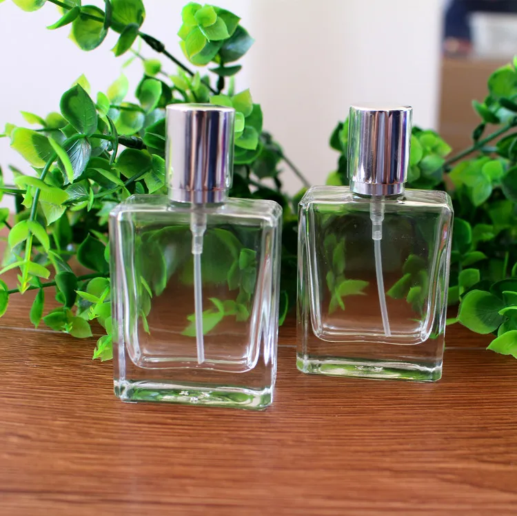 Плоский квадратный прозрачный стеклянный спрей для духов 30 мл косметика Sub-cosmetics