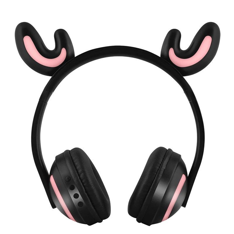 blac deer ears Модные красивые кошачьи уши семь цветов Bluetooth наушники персональные подарочные наушники люминесцентные наушники для мобильного телефона - Цвет: blac deer ears
