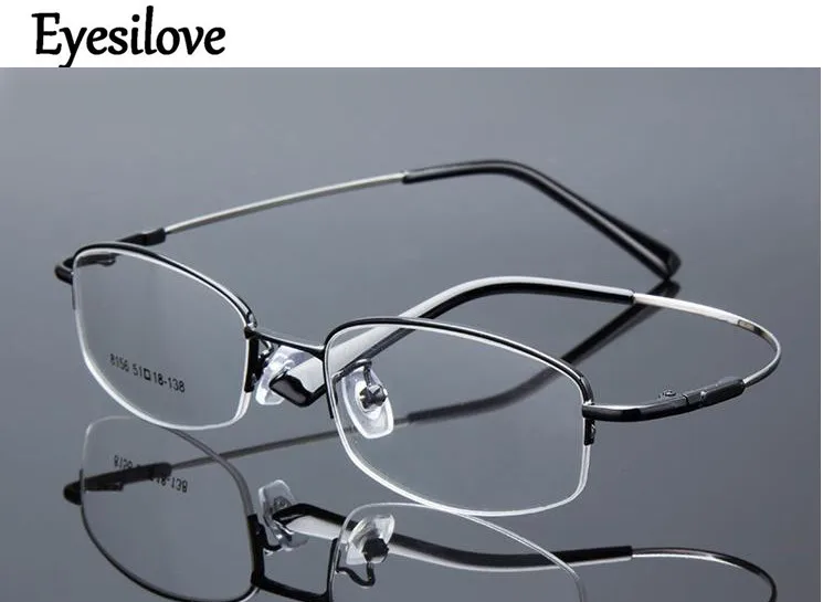 

Eyesilove 10pcs/lot fashion half-rim optical glasses frames memory metal myopia frame for prescription glasses