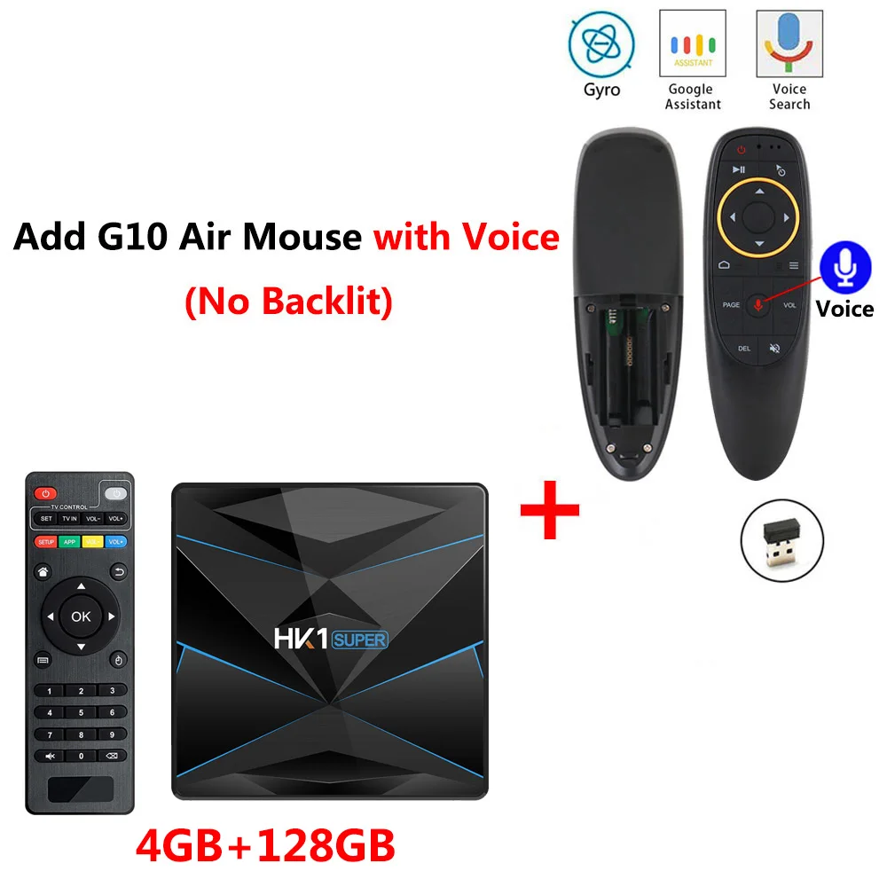4GB 128GB add G10 HK1 супер Android 9,0 tv Box 4 ГБ ОЗУ 128 Гб ПЗУ RK3318 медиаплеер 2,4G 5G WiFi Bluetooth 4,0 4 K HD Смарт-приставка vs H96 MAX - Цвет: 4GB 128GB add G10