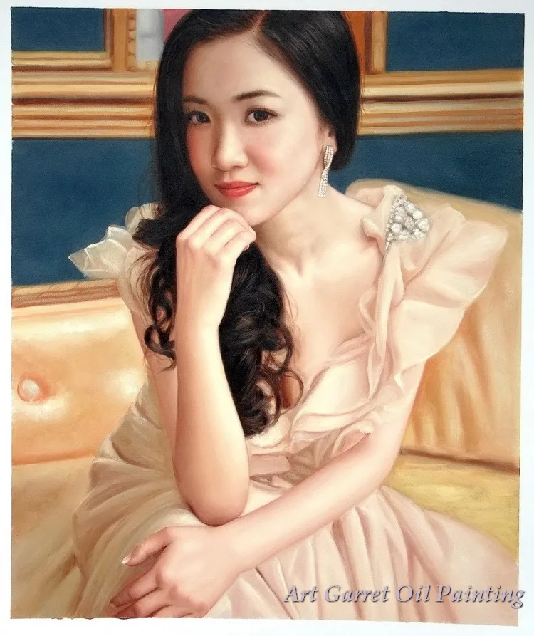 Бесплатная доставка 100% ручная роспись холст Художественная живопись красивой