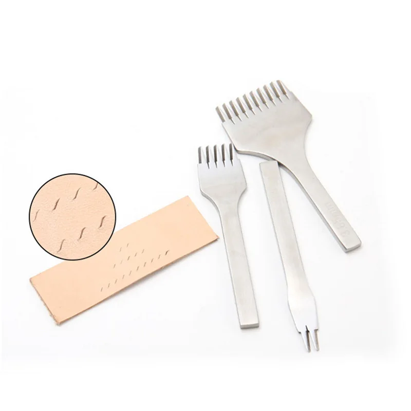 Набор белых стальных пробойников для шнуровки наборы отполированных зубцов