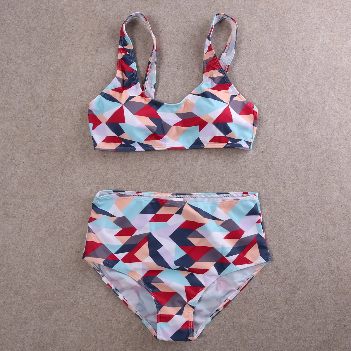 Женский купальник с высокой талией цветочным принтом и чашками пуш ап|suit up|suit