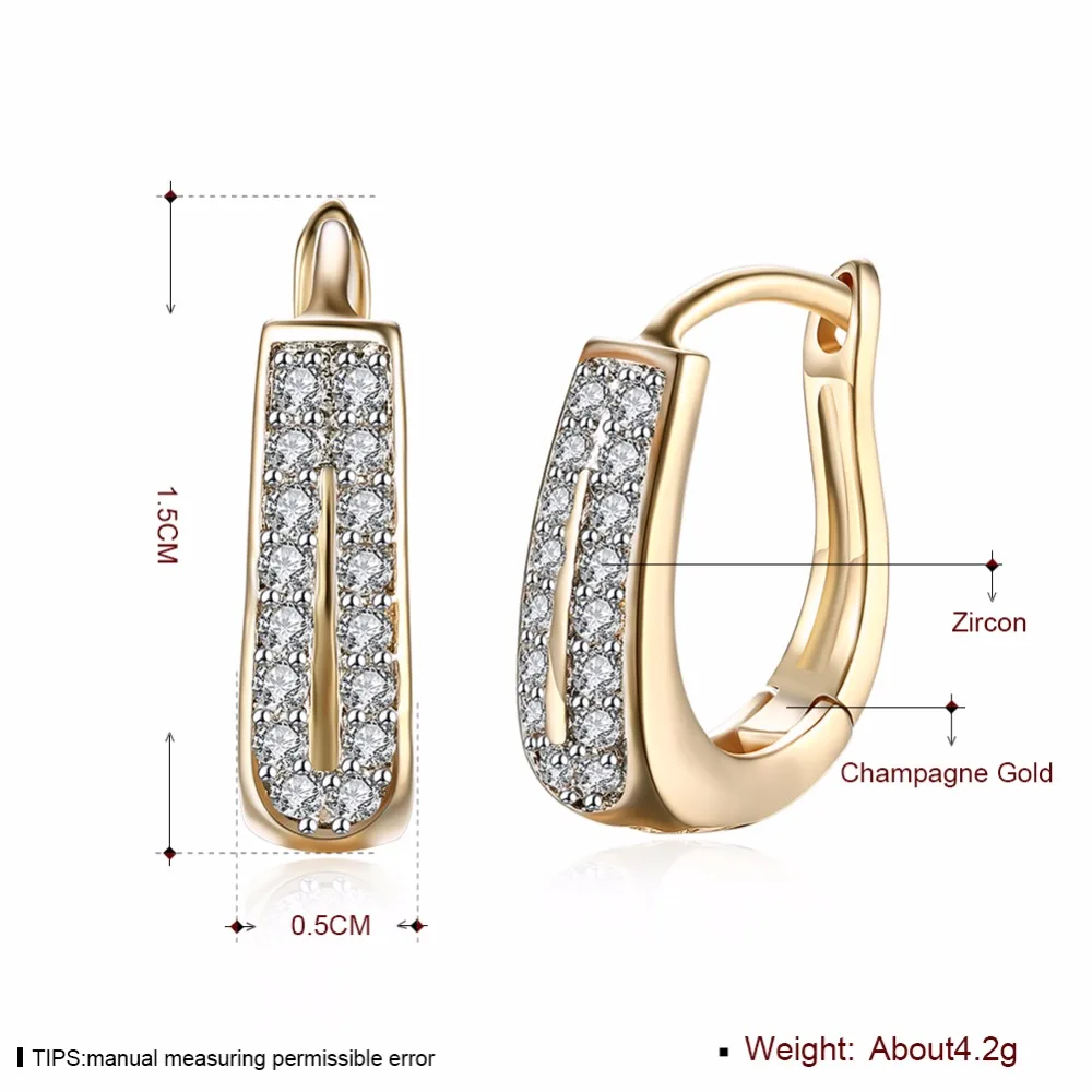 Женские серьги гвоздики с фианитами цвета розового золота|stud earrings|stud earrings