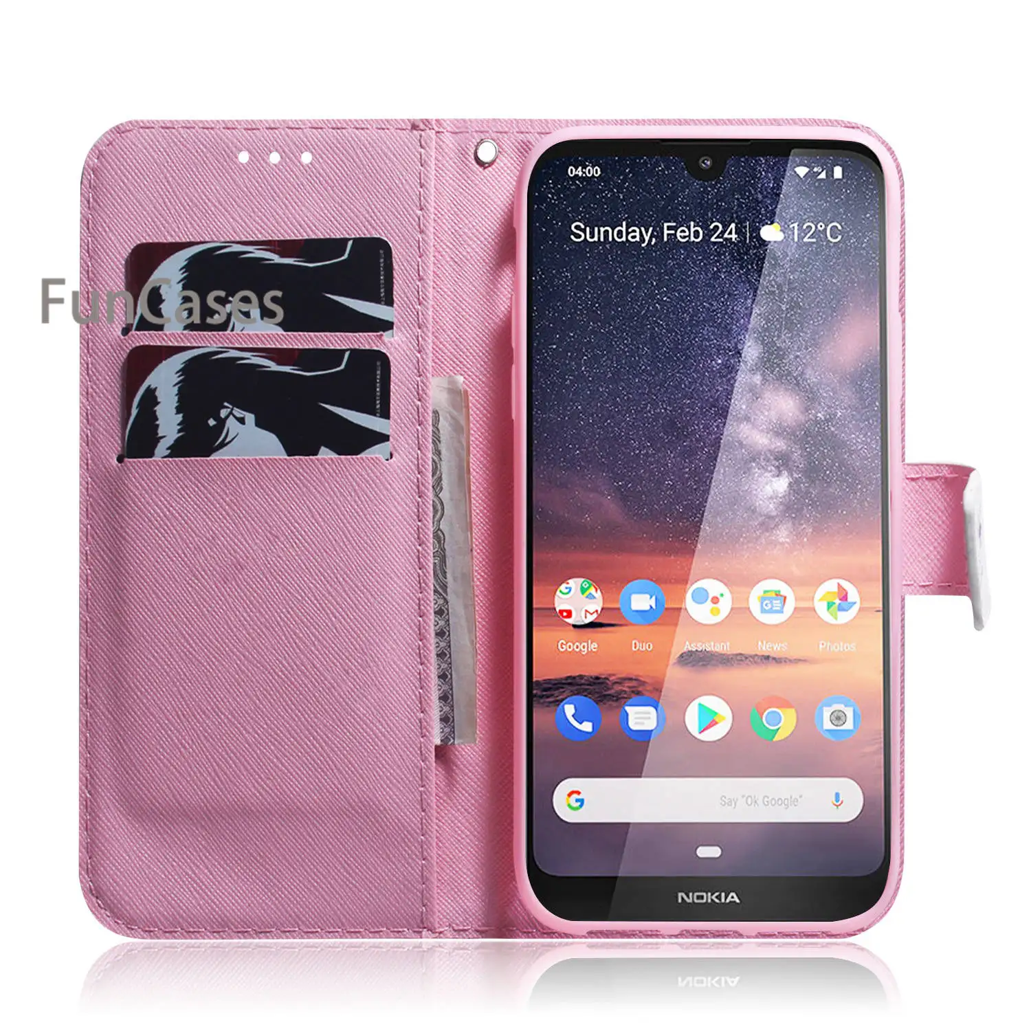 Полуобернутые Чехлы для телефона Nokia 3 2 задняя собака блестящий чехол Coques cellular PU