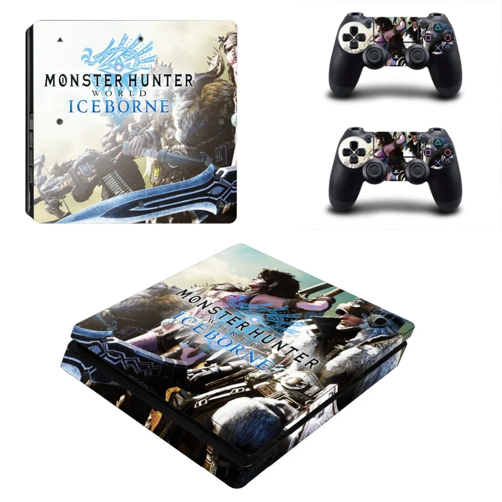 Monster Hunter World Iceborne PS4 тонкий стикер кожи для playstation 4 консоль и контроллеры PS4 тонкий стикер кожи наклейка