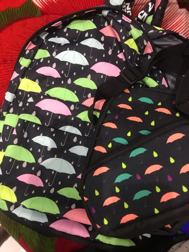 FORUDESIGNS/3 шт./компл. детские школьные сумки принт зонтики школьный рюкзак для