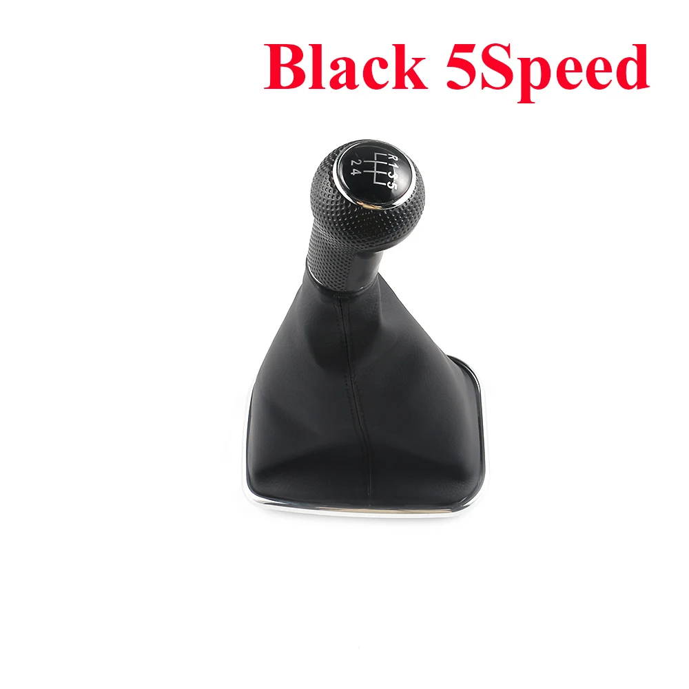 Black 5Speed 5, 6 скоростей, автомобильная рукоятка для рычага переключения передач, переключатель, крышка для багажника Volkswagen 1999-2004 Golf 4 IV MK4 R32 Bora MT - Название цвета: Black 5Speed