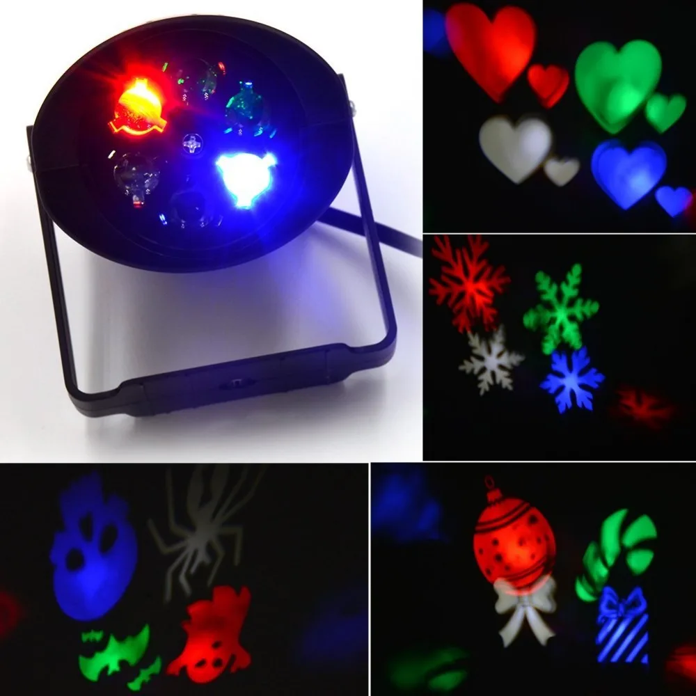 [DBF] Портативный Мини-Сердце снег лазерный проектор лампы бар Эффект Снежинка