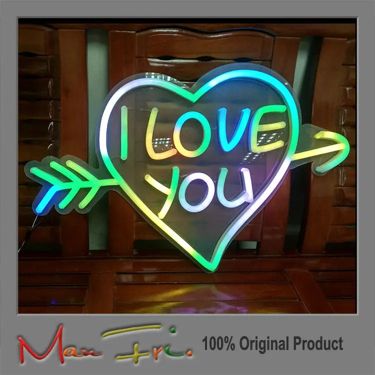 Наружная реклама деловой знак RGB светодиодные мягкие неоновые открытые вывески