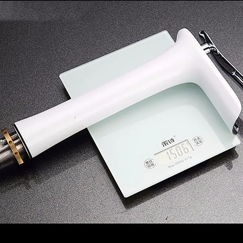 Смеситель для раковины OKAROS усиленный однотонный латунный белый запеченный