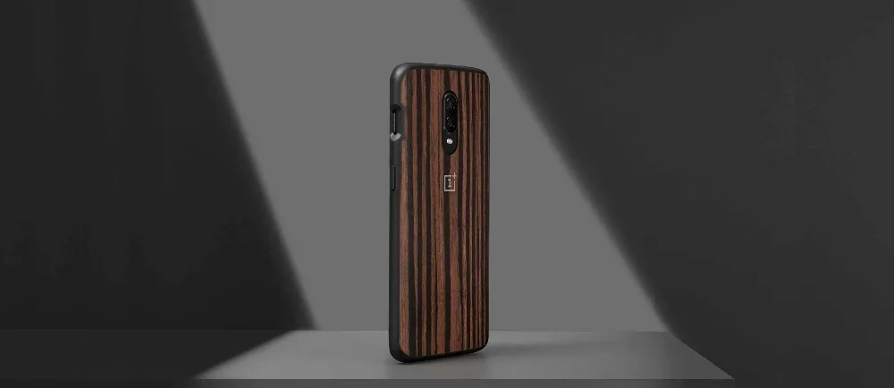 Чехол бампер для OnePlus 6T оригинальный Официальный чехол из черного дерева и