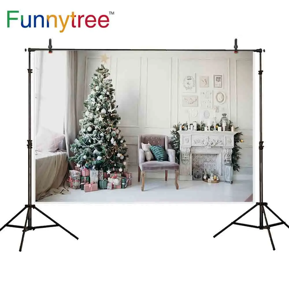 Фон Funnytree для фотосъемки с изображением рождественского праздника празднования