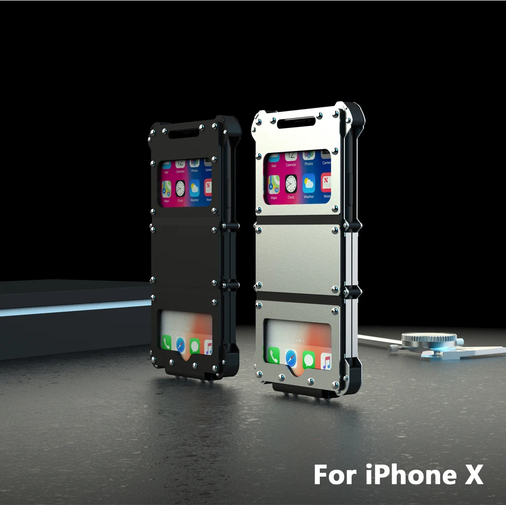 R-JUST сталь флип чехол для Apple iPhone X Железный человек 360 Полный противоударный чехол для телефона кронштейн Стенд чехол