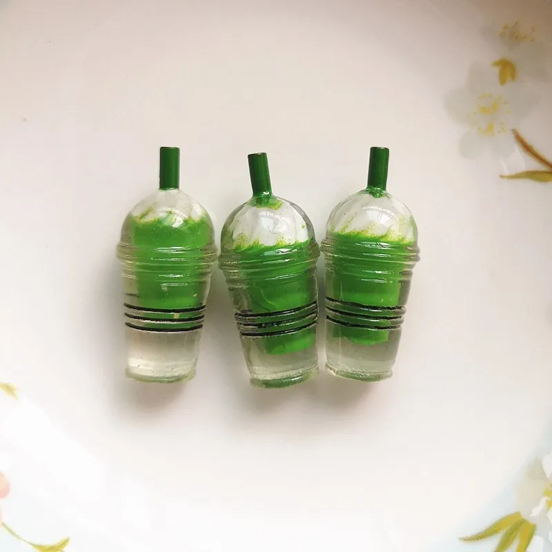 Green 10 Pieces 10 шт. слизи амулеты мини мороженое чашки смолы Пластилин клейкие аксессуары бусины для изготовления принадлежностей для DIY скрапбукинга ремесла - Цвет: Green 10 Pieces