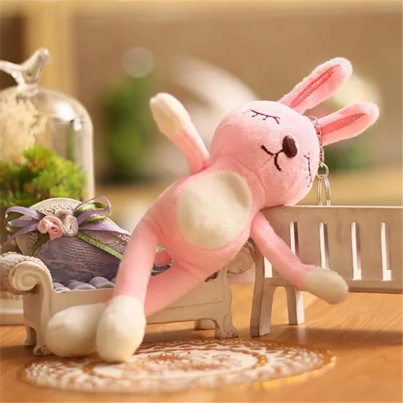 1 шт. мини плюшевые длинные ноги кролик игрушки маленький кулон супер милый