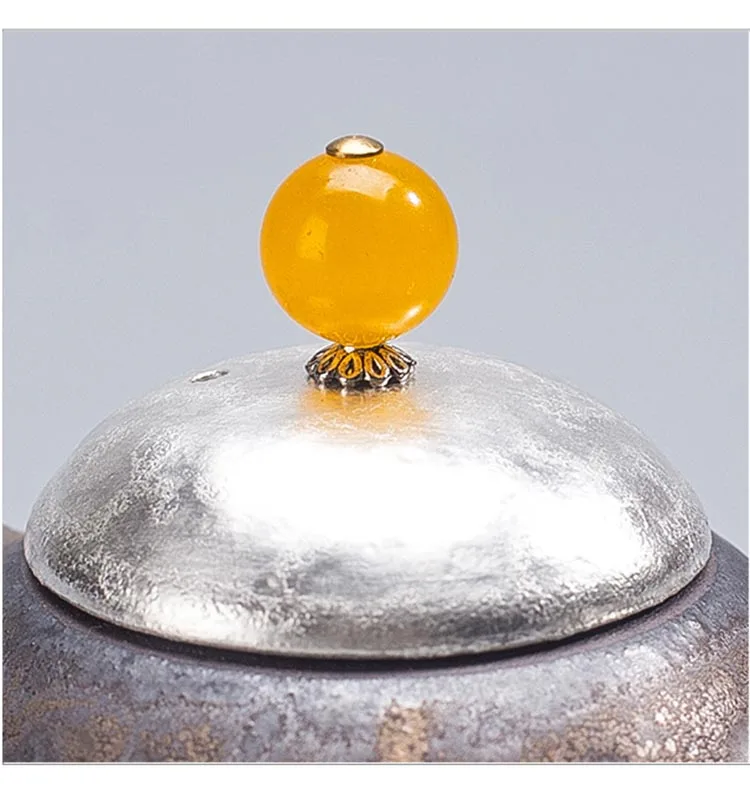 200 мл винтажный Японский керамический чайник Xishi грубая керамика цвет ржавчины метала Серебряный Чайник Пуэр кунг-фу чайный сервиз, кружка для Вина Орнамент