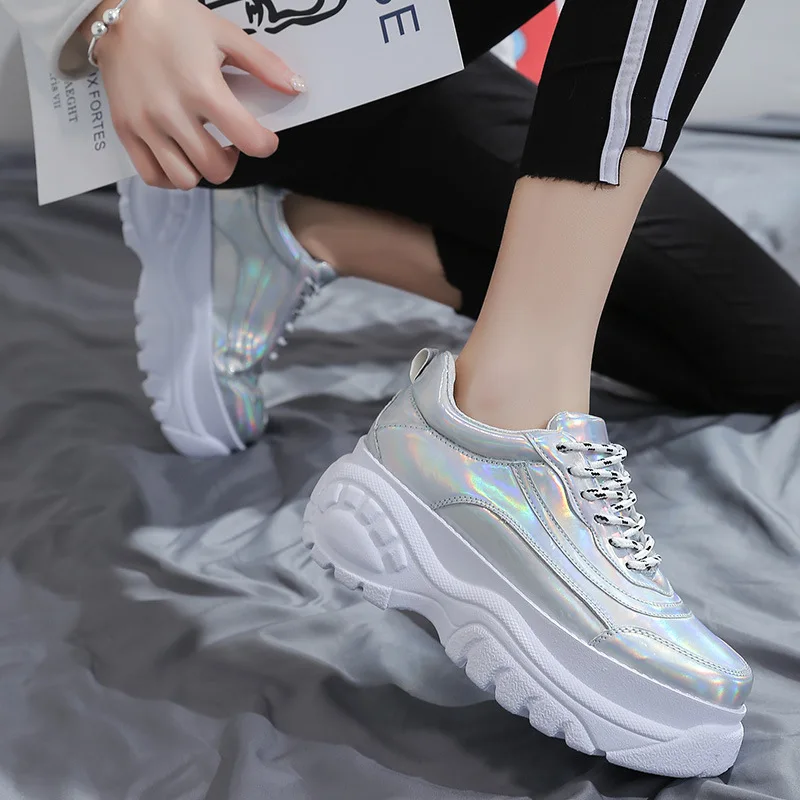 Women Vulcanize Shoes Fashion Sneakers Autumn New Causal PU Leather Platform Female | Обувь