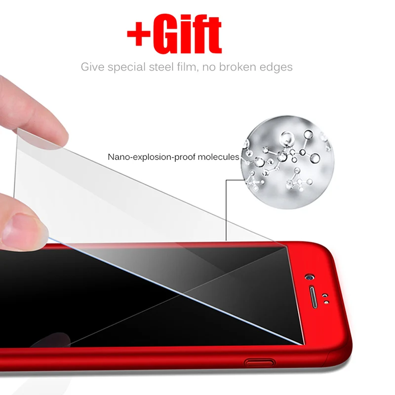 Матовый Жесткий чехол CAPAME для iPhone 7 6 8 Plus с полной защитой 360 противоударное