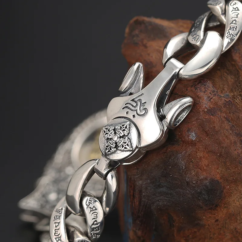 Браслет для выживания из серебра 100% пробы женщин и мужчин мантра Будды зодиака