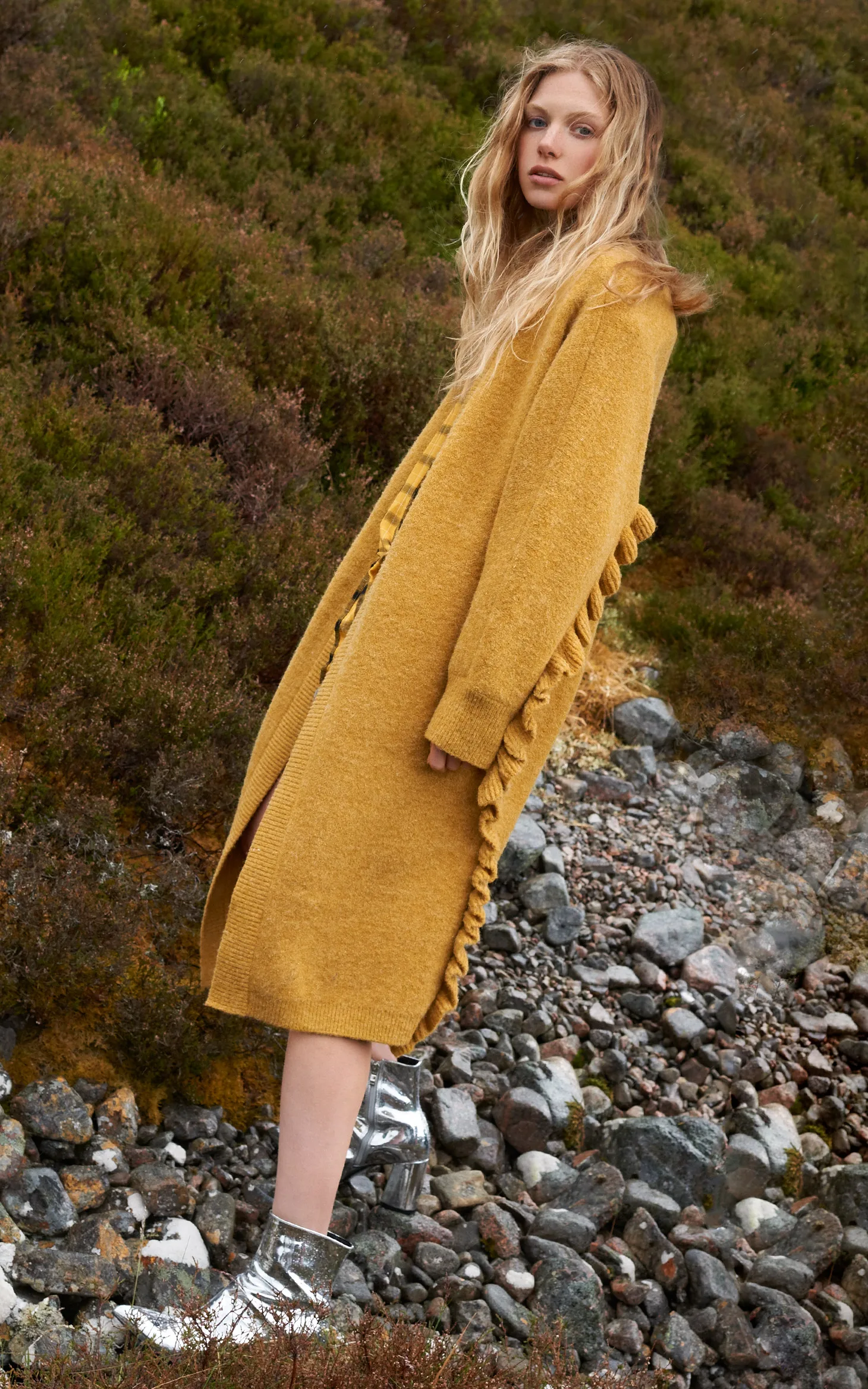 Vero Moda Раффлед украшения длинный вязаный кардиган Болеро | 318325502