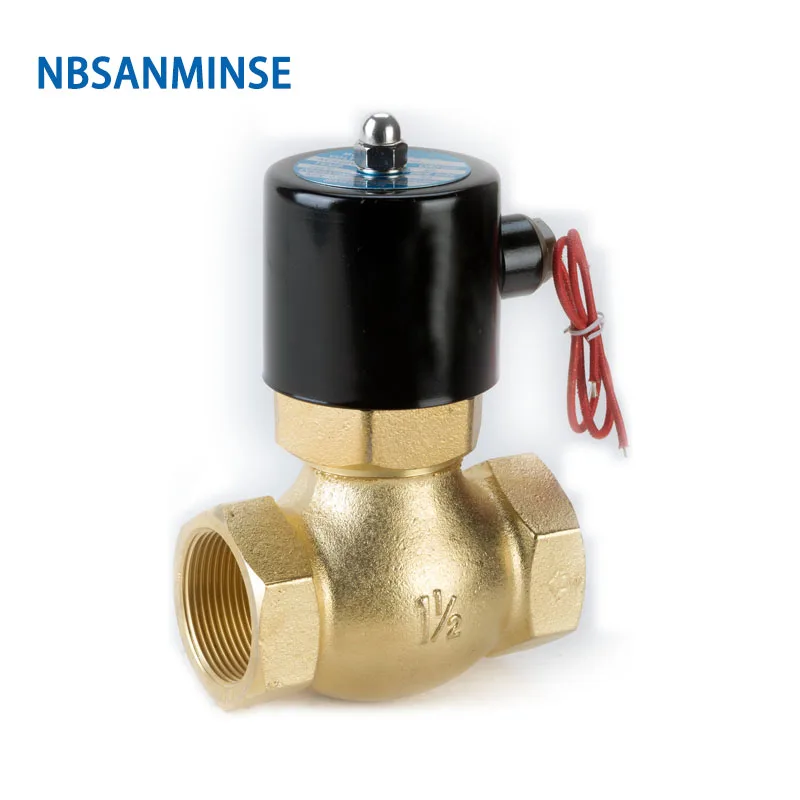 NBSANMINSE US 1 1/4 1/2 2 высокотемпературный паровой клапан латунный Соленоидный