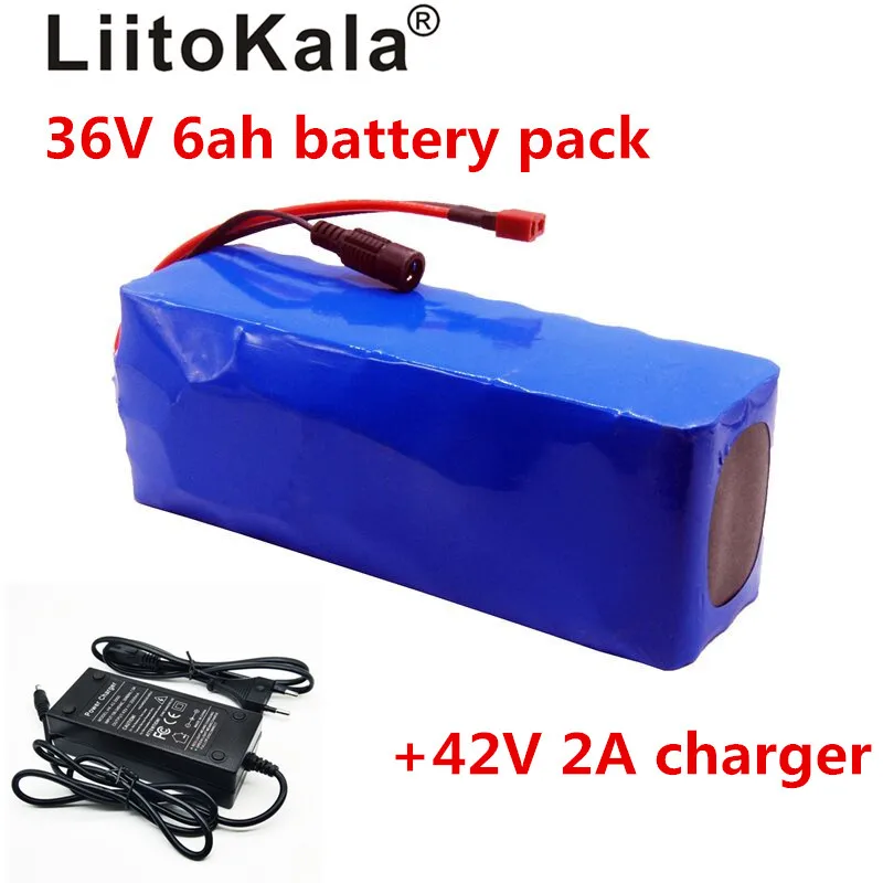 LiitoKala 36V 6ah 500W 18650 литиевая батарея 8AH электрический велосипед с ПВХ коробкой для