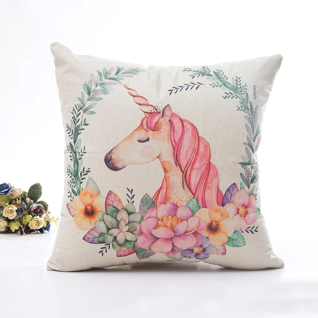 Декоративная наволочка с единорогом для детской комнаты|emoji cushion|cushion fillercushion emoji |
