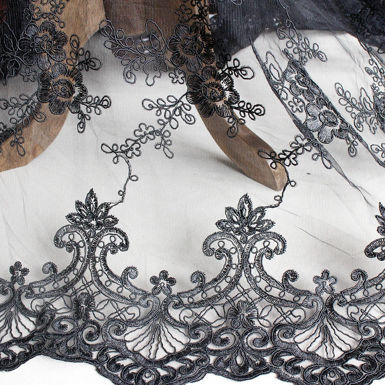 1.3*1meter embroidery Lace Fabric for wedding dress Embroidered applique party dresses fabrics DIY curtain bridal tulle | Дом и сад