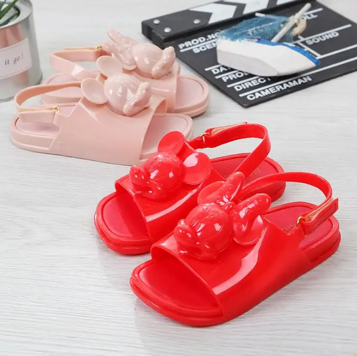 Мини сандалии Melissa Twins с головкой мыши новинка 2019 летняя трехмерная обувь желе