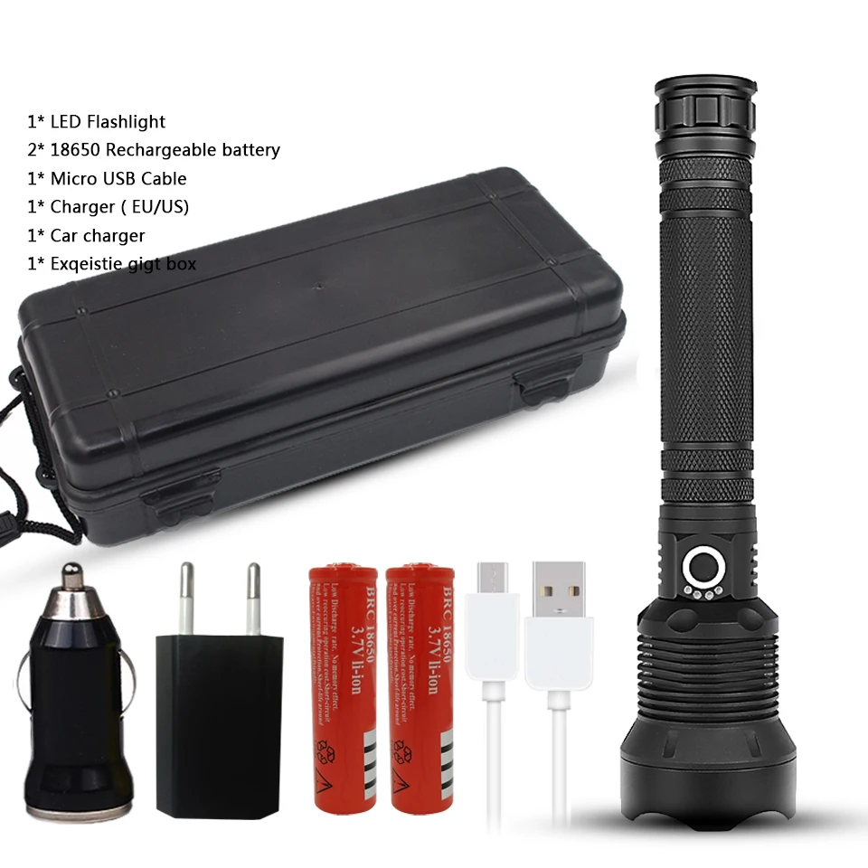 Package H XLamp xhp70.2 самый мощный светодиодный фонарик с usb-увеличением фонарь xhp70 xhp50 18650 26650 фонарик с перезаряжаемой батареей - Испускаемый цвет: Package H