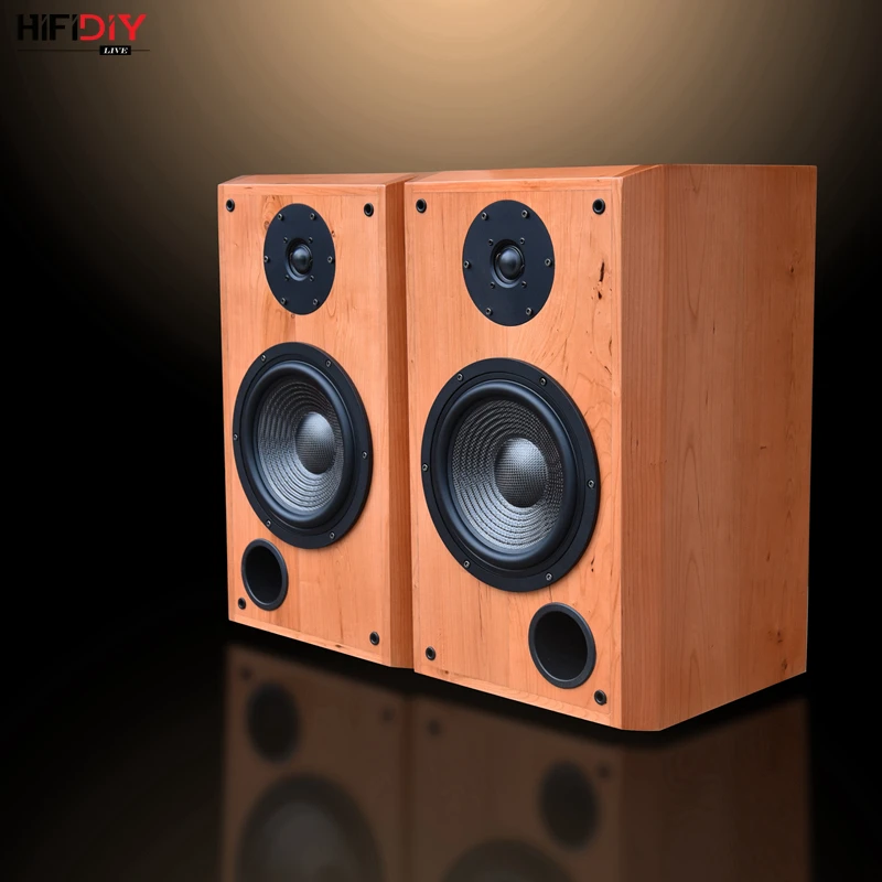 HIFIDIY аудио вишня полностью натуральное дерево 8 дюймов колонки 200 Вт * 2 HIFI DIY